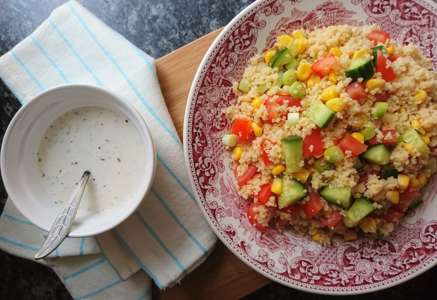 Simple Couscous Salad – with a creamy salad&nbsp;dressing