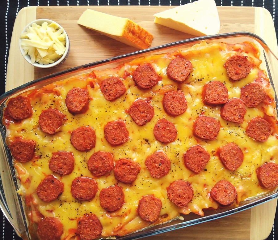 Pepperoni Pizza Pasta&nbsp;Bake