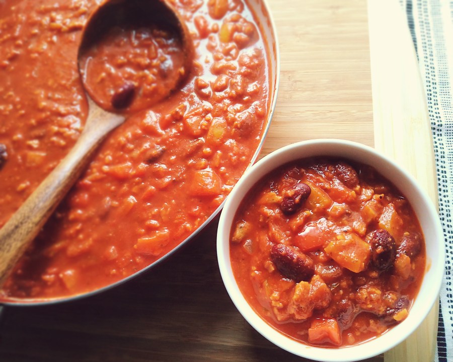 “Chicken” Seitan & Kidney Bean&nbsp;Chilli