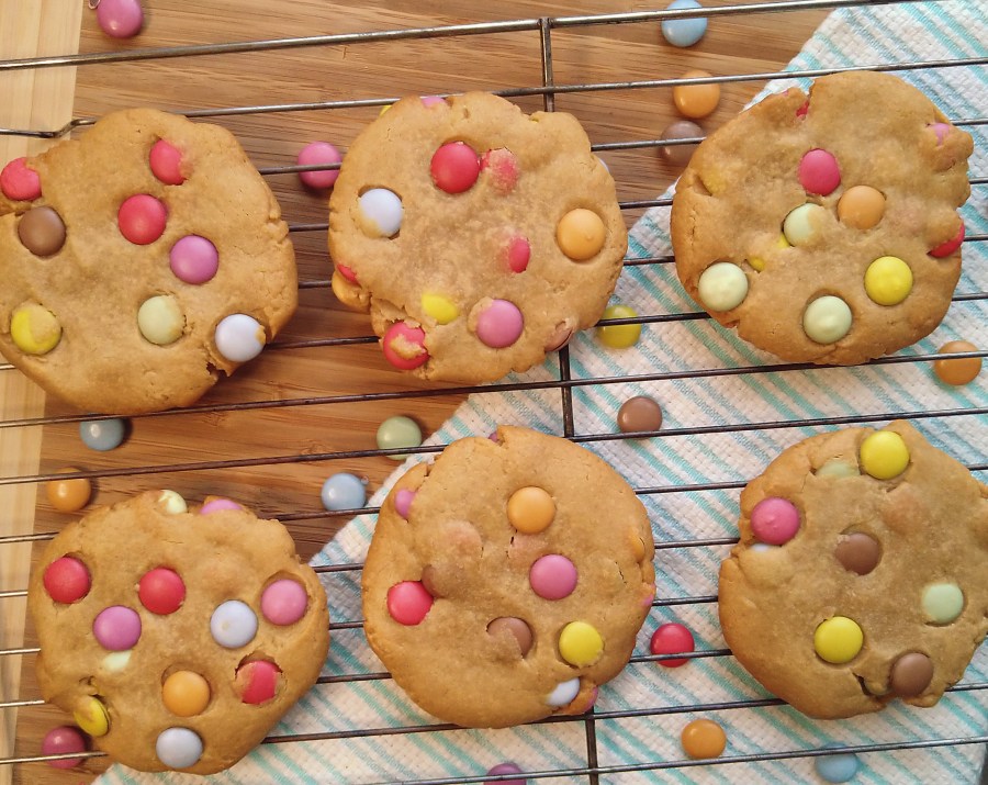 Vegan Smartie Cookies