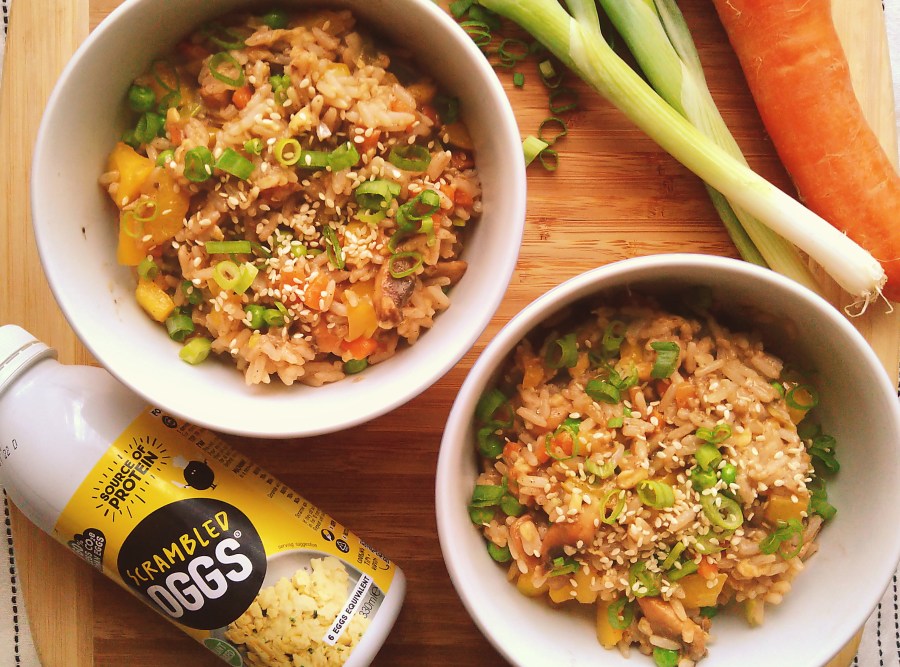 Vegan Egg Fried Rice with Scrambled&nbsp;Oggs