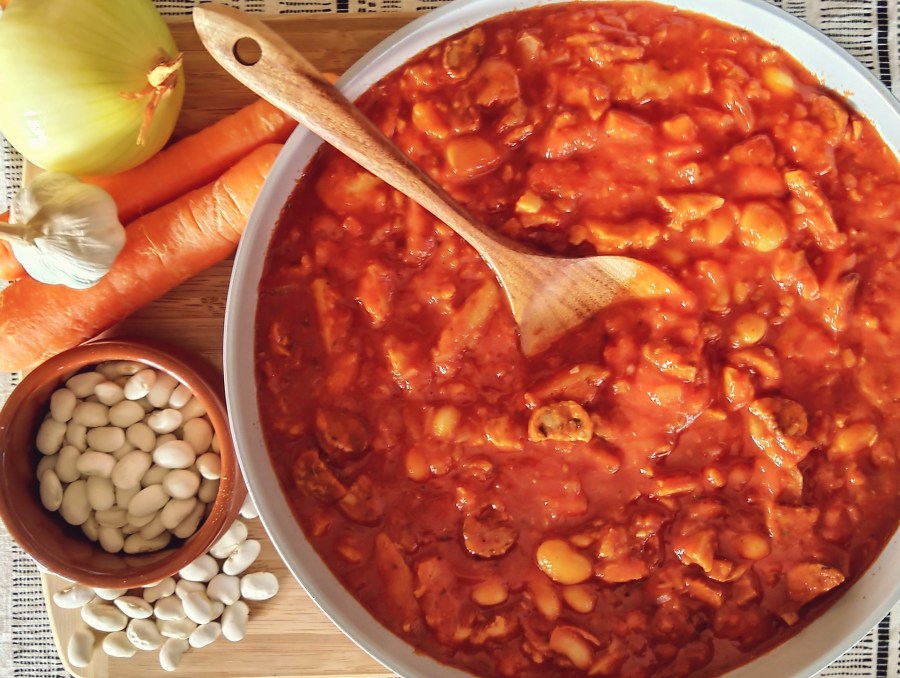 Vegan Chorizo, Chicken & Butter Bean&nbsp;Stew