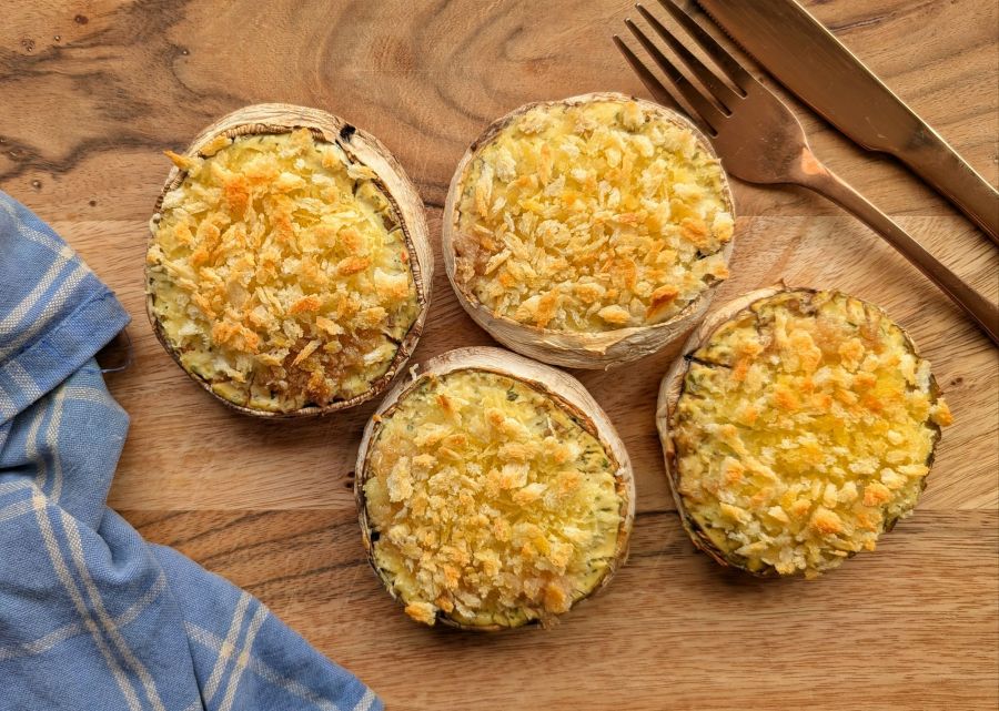 Vegan Cream Cheese Stuffed&nbsp;Mushrooms