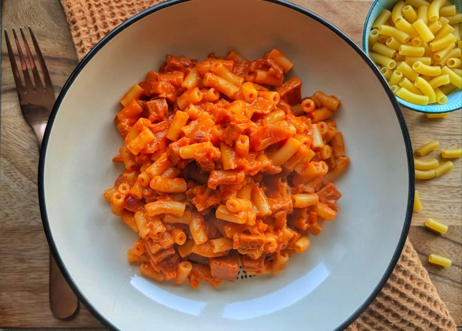 Vegan Creamy Tomato & Ham&nbsp;Macaroni